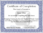 Certificate of Completion